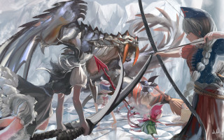 Woman sword man sword group - a sword and a man free wallpaper