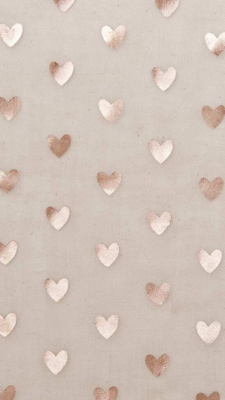 Hearts wall white background gold - soft free wallpaper