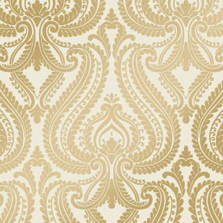 Gold white wallpaper swirls leaves - a gold free wallpaper