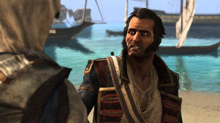 Pirate costume man boat harbor - a harbor free wallpaper