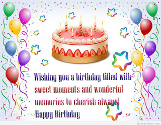 Birthday card cake balloons sweet - a cake and balloons free wallpaper