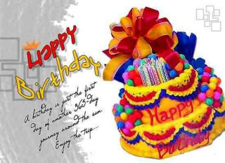 Birthday card cake happy message - a birthday card free wallpaper