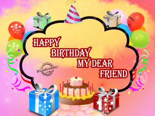 Birthday card presents cake balloons - felipe seade free wallpaper