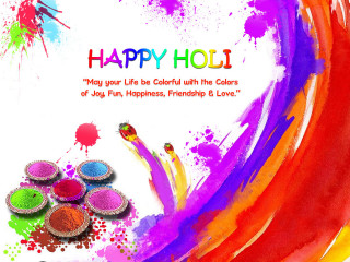 Colorful holi background happy message 2 - free holidays wallpaper