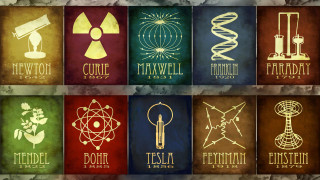 Science posters symbols series nine - different free wallpaper