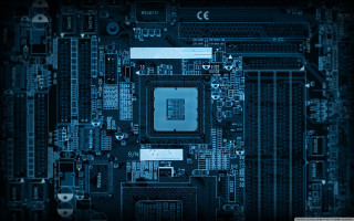 Motherboard blue black pattern image - ray free wallpaper