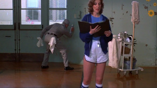 Woman shorts blue shirt book - movie scene free wallpaper