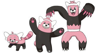 Cartoon animals pink black furry - a group of cartoon animals free wallpaper