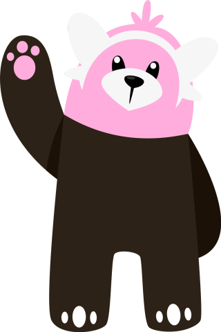 Brown bear pink hat paws - alex petruk ape free wallpaper