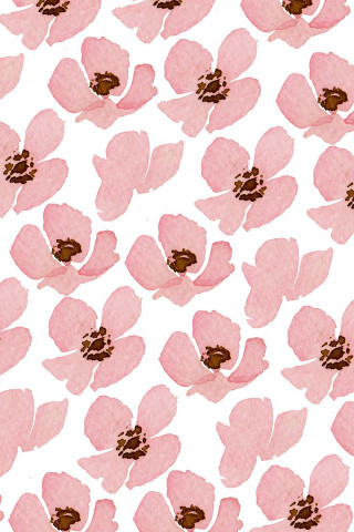 Pink flower butterfly watercolor Annabel - the petal free wallpaper