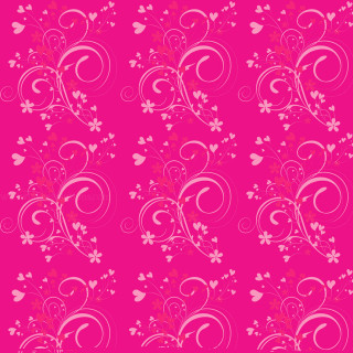 Pink background hearts flowers side - lyco art free wallpaper