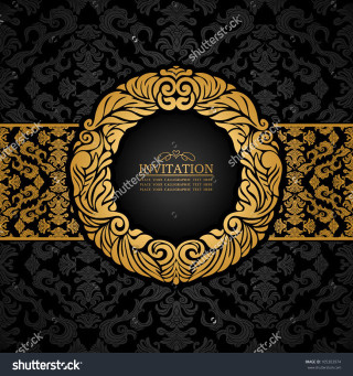 Gold black background frame border - a gold free wallpaper