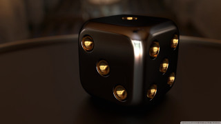 Black dice gold dots table - boleslaw cybi free wallpaper