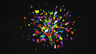 Black background colorful confetti explosion - triadic free wallpaper
