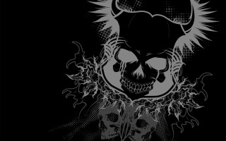 Skull hat tie spiky haircut 2 - a hat and a tie free wallpaper