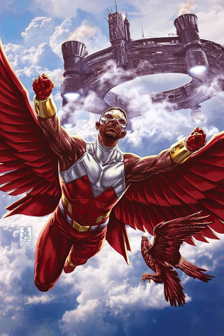Man flying bird castle afrofuturism - everett warner free wallpaper