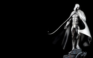 Statue silver suit cape sword - a statue of a man free wallpaper