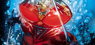 Woman red outfit sword umbrella - alan davis free wallpaper