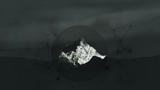 Black white mountain circle image - a picture of a mountain free wallpaper