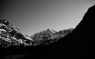 Mountain range snow trees nature - ansel adams free wallpaper