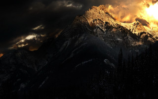 Mountain tall peak cloudy sky 3 - the cloud free wallpaper