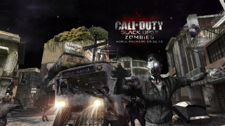 Zombie shooter city night bus - night free wallpaper for desktop