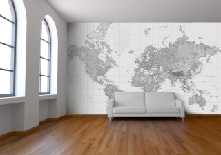 White couch room window map - line drawing free wallpaper