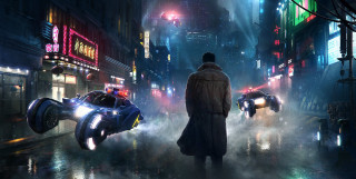 Man rain car city night - a car in a city free wallpaper