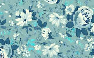 Blue white flower pattern background 4 - flower pattern free wallpaper