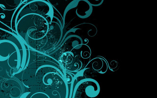 Blue black background swirls bubbles - a blue swirl free wallpaper