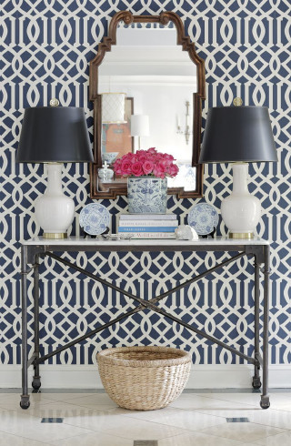 Table mirror vase flowers basket - a lamp free wallpaper