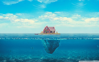 House island ocean boat water - a small island free wallpaper