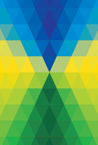 Colorful triangle pattern blue green - surreal design free wallpaper