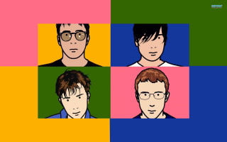 Men glasses colorful squares group - same free wallpaper