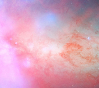 Red blue space stars dust 2 - blue sky in the background free wallpaper
