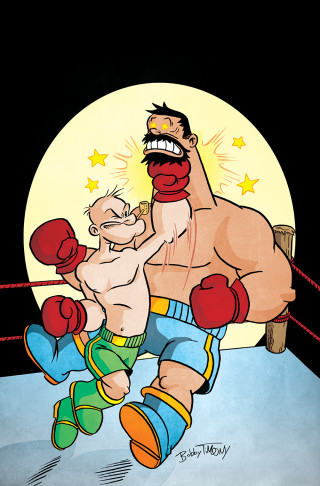 Cartoon man punching another boxing - arie smit free wallpaper