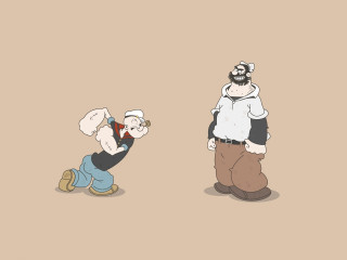 Cartoon character pulled another character - chippy free wallpaper
