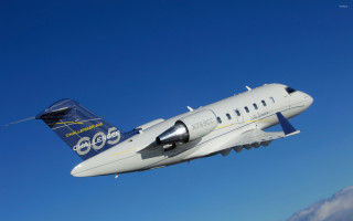 Small white airplane blue sky - free airplane wallpaper