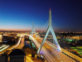 Bridge river night lights city 3 - a river free wallpaper for desktop