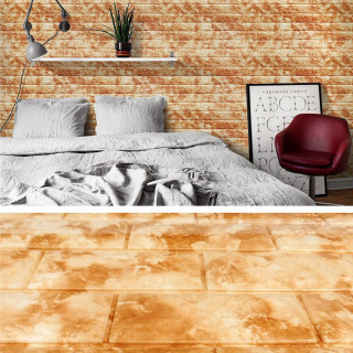 Bedroom brick wall bed red - andor basch free wallpaper