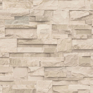 Stone wall white chair bow - neutral free wallpaper