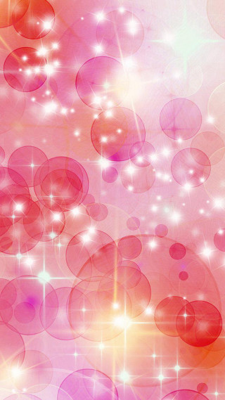 Pink red background bubbles stars - bubble free wallpaper