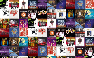 Movie title collage colorful sizes - theatrical free wallpaper
