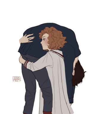 Man hugging woman head on - a sketch free wallpaper