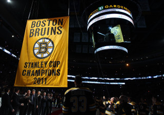 Boston hockey team arena banner - a mosaic free wallpaper