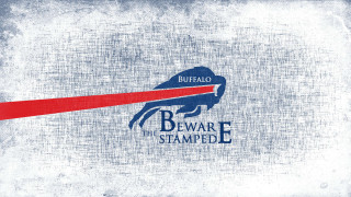 Buffalo logo red blue stripe - dennis flanders free wallpaper