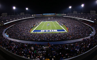 Stadium full people football game - ultra wide angle free wallpaper