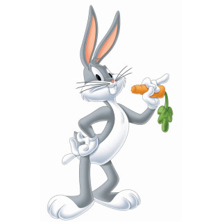 Cartoon rabbit holding carrot green - a carrot free wallpaper
