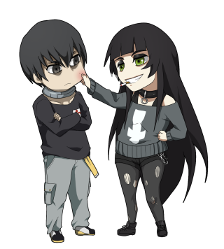 Anime character conversation pointing finger - an anime drawing free wallpaper