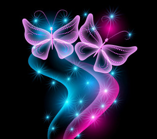 Colorful background butterflies stars side 2 - anne stokes free wallpaper
